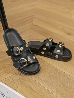 Sixth Sens Clogs & Pantoletten^Pantoletten in Schwarz
