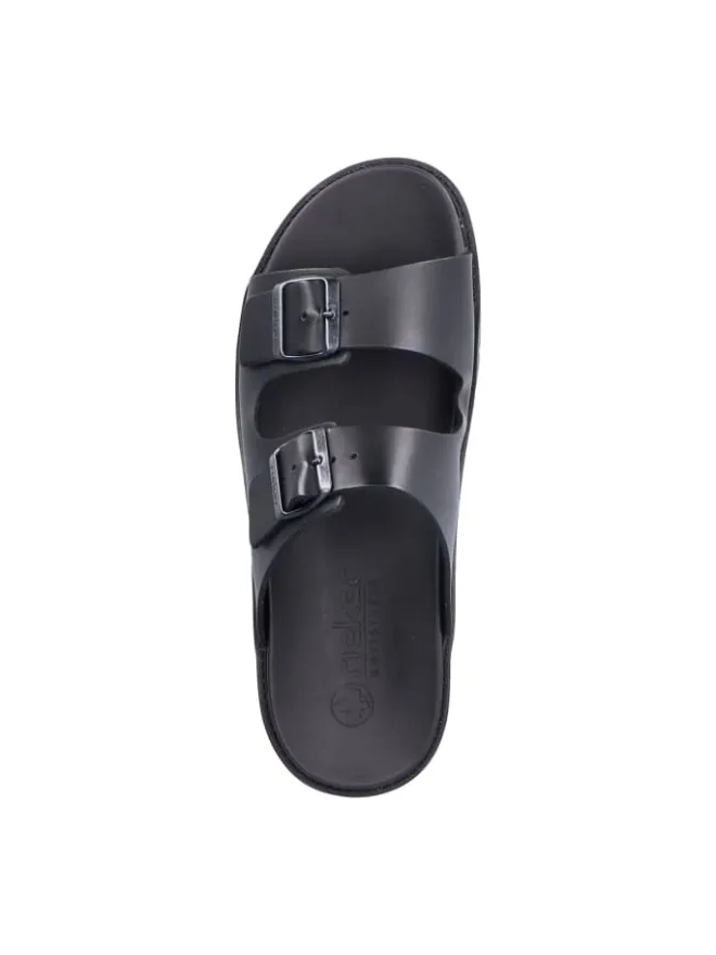 rieker Sandalen & Pantoletten^Pantoletten in Schwarz