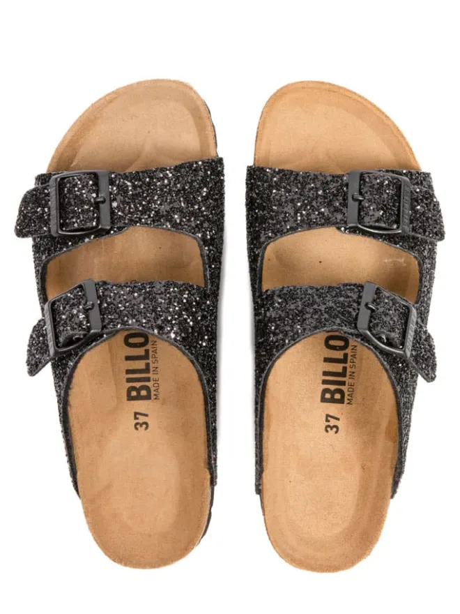 Pantoletten in Schwarz>billowy Hot