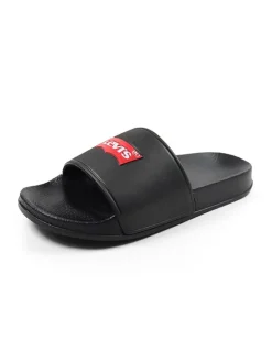 Pantoletten in Schwarz/ Rot>Levi´s Sale