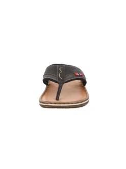 rieker Sandalen & Pantoletten^Pantoletten in schwarz/anthrazit