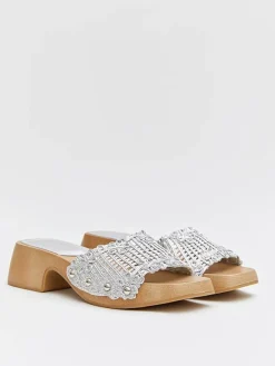 Bellucci Clogs & Pantoletten^Pantoletten in Silber