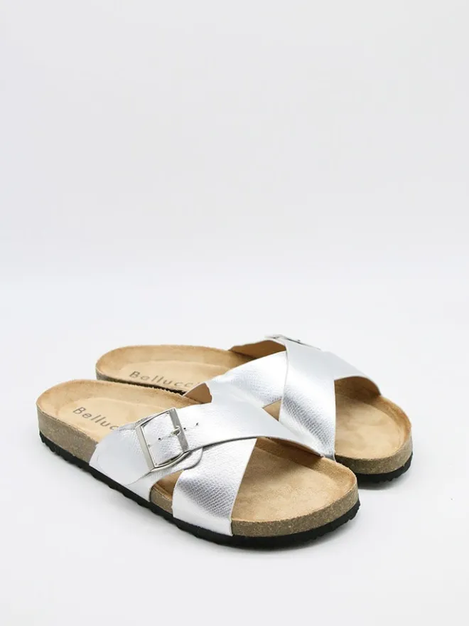Bellucci Clogs & Pantoletten^Pantoletten in Silber