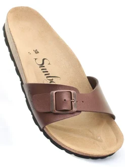 Pantoletten "Jasmin" in Braun>Sunbay New