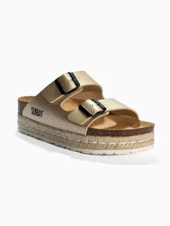 Pantoletten "Orange" in Gold>Sunbay Discount
