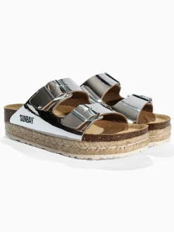 Sunbay Clogs & Pantoletten^Pantoletten "Orange" in Silber
