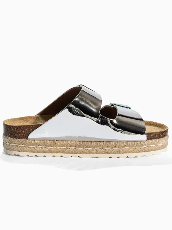 Sunbay Clogs & Pantoletten^Pantoletten "Orange" in Silber