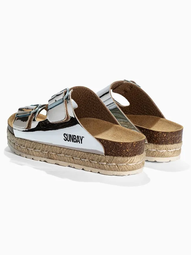 Sunbay Clogs & Pantoletten^Pantoletten "Orange" in Silber