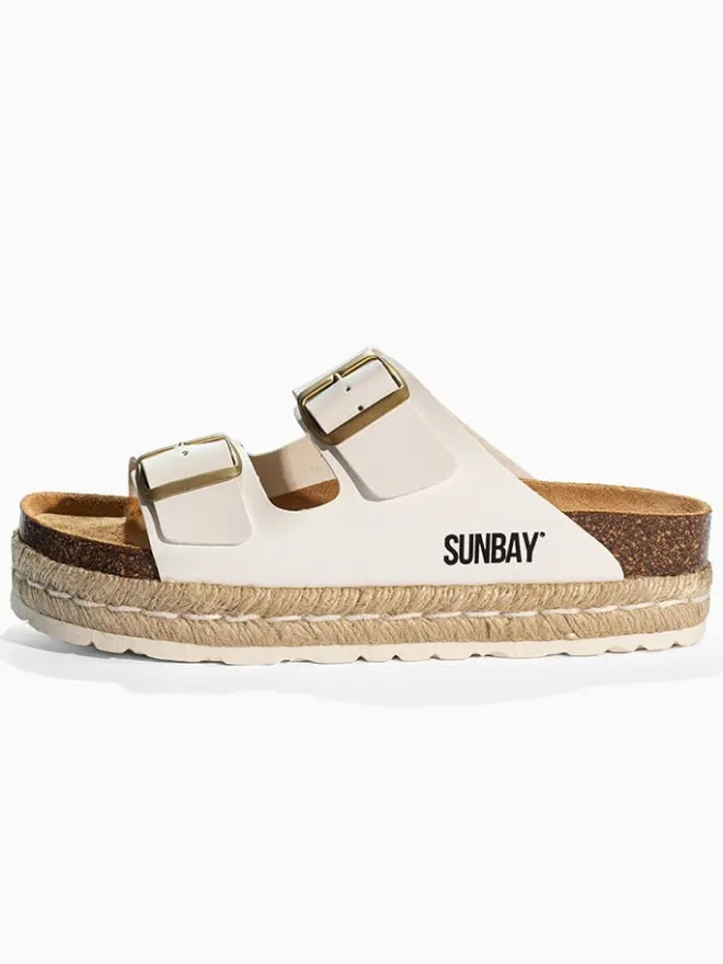 Pantoletten "Orange" in Weiß>Sunbay Clearance