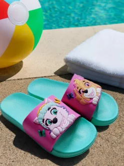 Paw Patrol Clogs & Pantoletten·Pantoletten^Badelatschen Skye und Everest Badeschlappen Badesandalen in türkis
