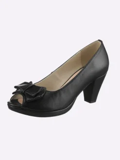 Peeptoe in schwarz>Andrea Conti Hot