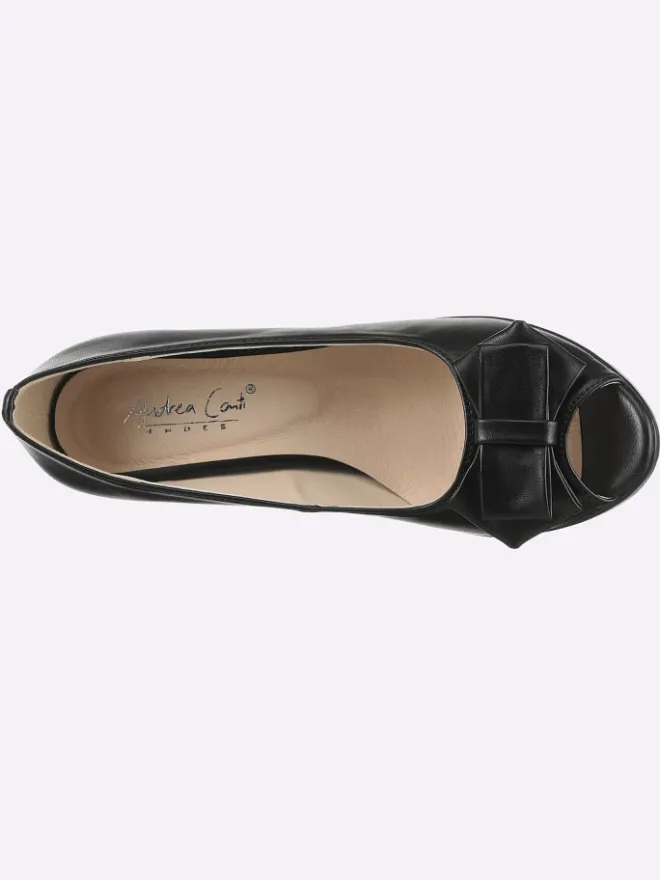 Peeptoe in schwarz>Andrea Conti Hot