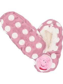COFI 1453 Hausschuhe^Peppa Pig Kuschelige Pantoffeln mit Antirutsch-Sohle in Rosa