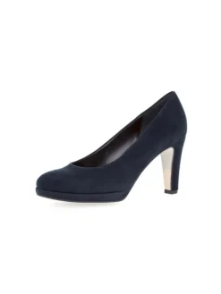 Plateau Pumps in blau>Gabor Hot