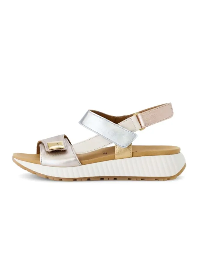 Gabor Sandalen^Plateau Sandalen in gold