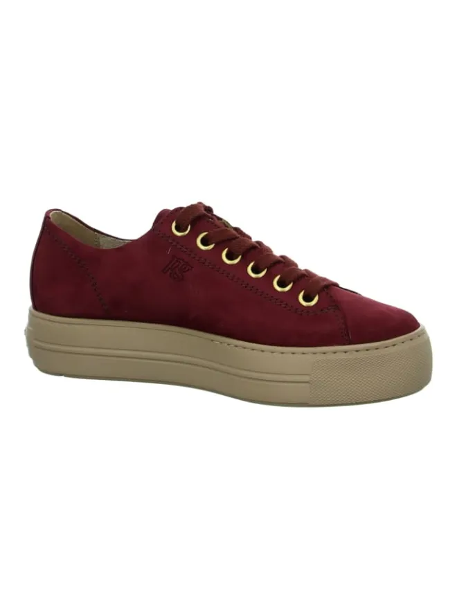 Paul Green Schnürschuhe^Plateau Schnürschuhe in Rot