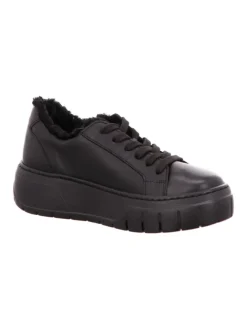 Plateau Schnürschuhe in Schwarz><noscript><img width=