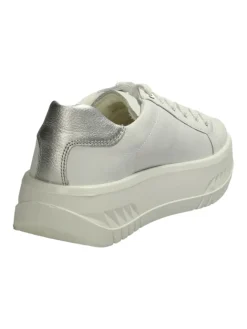 Plateau Schnürschuhe in Weiß><noscript><img width=