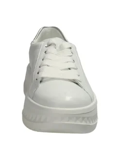 Plateau Schnürschuhe in Weiß><noscript><img width=