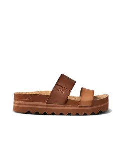 Reef Clogs & Pantoletten^Plateaupantoletten "Cushion Vista" in Hellbraun
