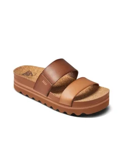 Reef Clogs & Pantoletten^Plateaupantoletten "Cushion Vista" in Hellbraun