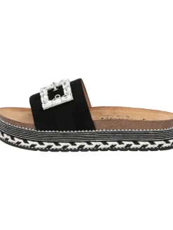 palado Clogs & Pantoletten^Plateau-Pantoletten in BLACK