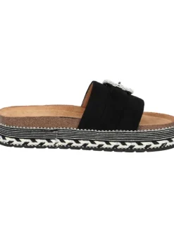 palado Clogs & Pantoletten^Plateau-Pantoletten in BLACK