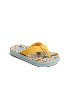 Reef Sandalen·Zehensandalen^Plateau-Zehentrenner "Ahi" in Gelb/ Beige