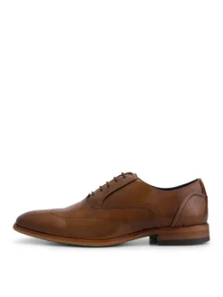 DENBROECK Schnürschuhe^Platt St. in Cognac