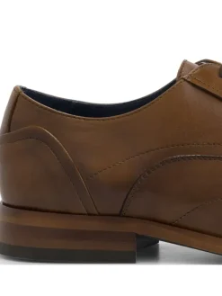 DENBROECK Schnürschuhe^Platt St. in Cognac