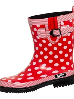 Bockstiegel Gummistiefel^Regenstiefel Dorin-K in dk-rot/multi