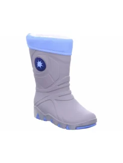 Regenstiefel Gefüttert in grau><noscript><img width=