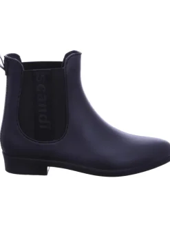 Scandi Gummistiefel^Regenstiefel Gefüttert in schwarz