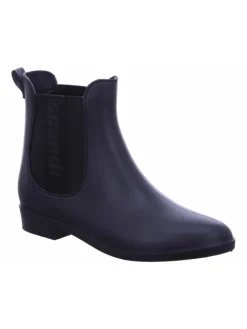 Scandi Gummistiefel^Regenstiefel Gefüttert in schwarz