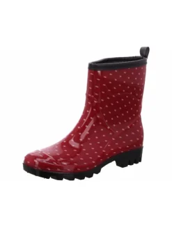 Scandi Gummistiefel^Regenstiefel Gefüttert in rot