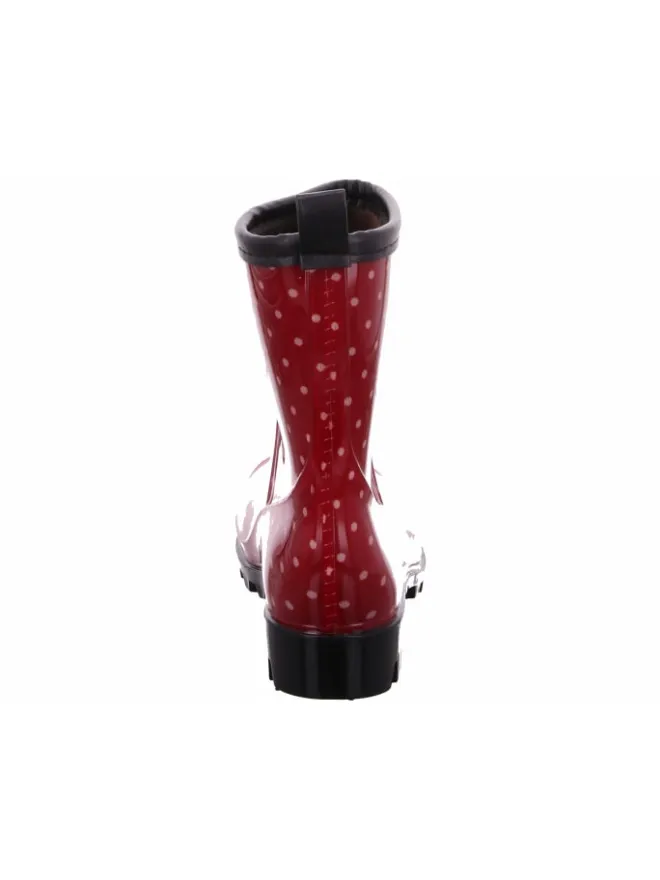 Scandi Gummistiefel^Regenstiefel Gefüttert in rot