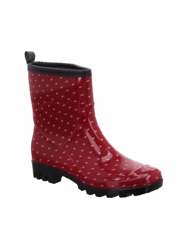 Scandi Gummistiefel^Regenstiefel Gefüttert in rot