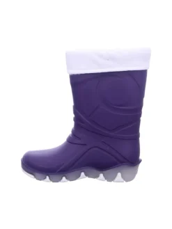 Regenstiefel Gefüttert in lila><noscript><img width=