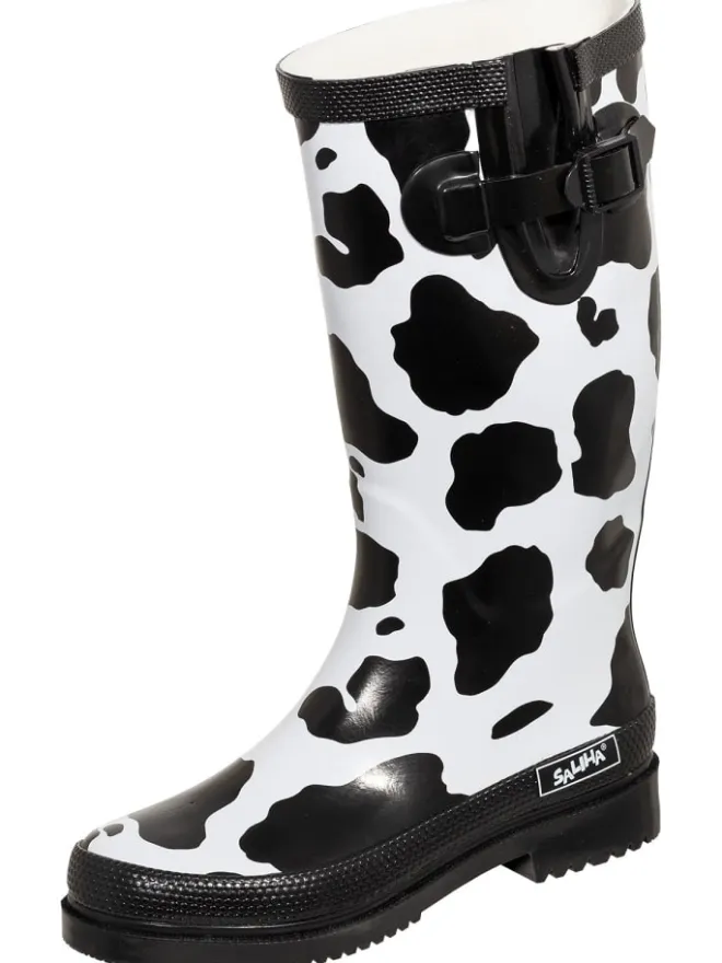 Bockstiegel Gummistiefel^Regenstiefel KUH in schwarz/weiß