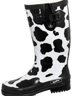Bockstiegel Gummistiefel^Regenstiefel KUH in schwarz/weiß