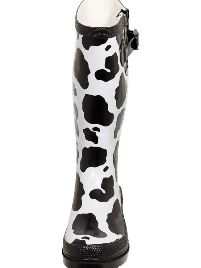Bockstiegel Gummistiefel^Regenstiefel KUH in schwarz/weiß
