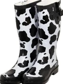 Bockstiegel Gummistiefel^Regenstiefel KUH in schwarz/weiß