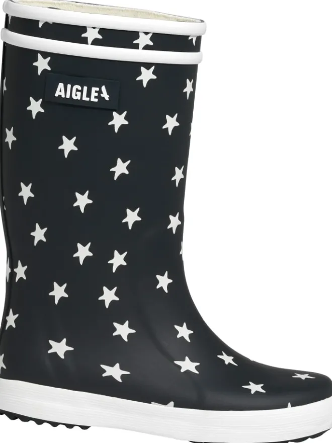 AIGLE Gummistiefel|Gummistiefel^Regenstiefel Lolly-Pop 2 Sterne in marineblau/weiß