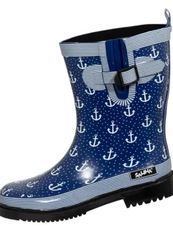 Regenstiefel Marleen in dunkelblau/multi>Bockstiegel Discount