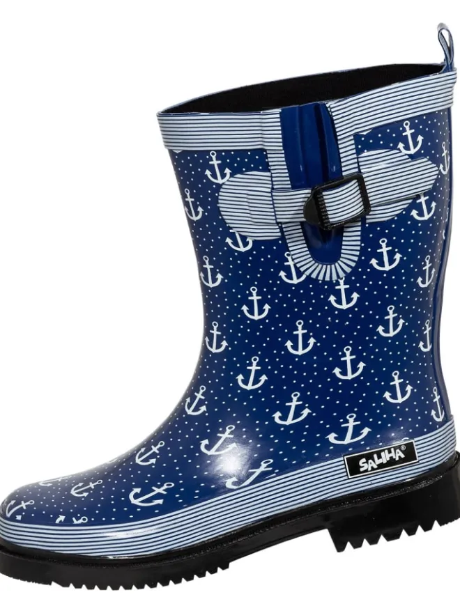 Regenstiefel Marleen in dunkelblau/multi>Bockstiegel Discount