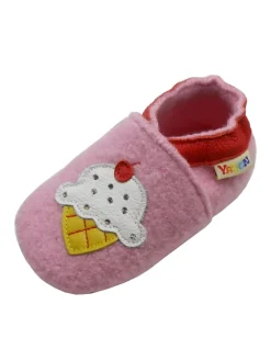 Yalion Krabbelschuhe^Rosa Woll-Krabbelschuhe 