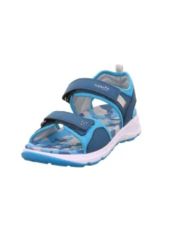 superfit Sandalen·Sandalen^Sandale "Criss cross" in Blau/ Hellblau/ Weiß
