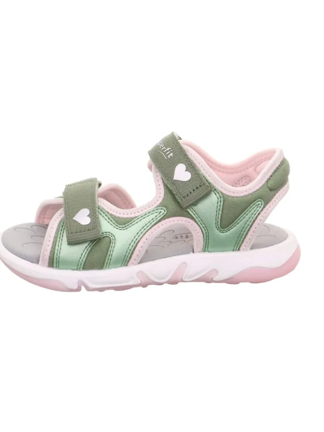 superfit Sandalen·Sandalen^Sandale PEBBLES in Hellgrün/Rosa