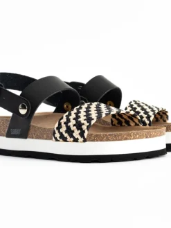 Sunbay Sandalen^Sandalen "Galong" in Schwarz/ Weiß
