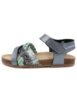 billowy Sandalen·Sandalen^Sandalen in Anthrazit/ Silber